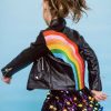 Girls * | Lola + The Boys Girls Happy Rainbow Vegan Leather