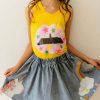 Girls * | Lola + The Boys Unicorn Dream Skirt Denim