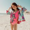 Girls * | Lola + The Boys Girls Neon Unicorn Swimsuit