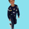 Boys * | Lola + The Boys New Arrivals Varsity Patch Jogger Set Navy