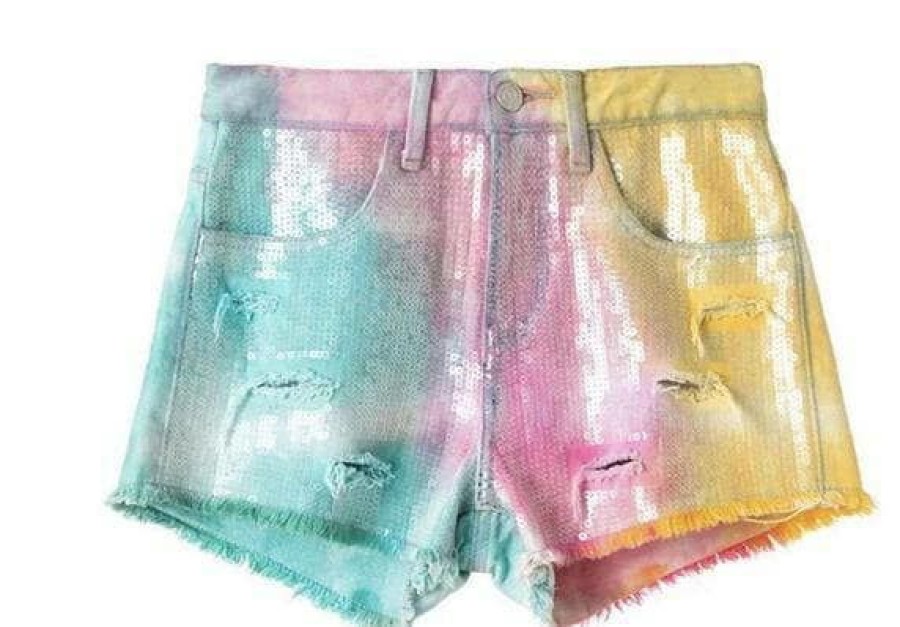 Girls * | Lola + The Boys Bubble Gum Tie Dye Shorts Girls