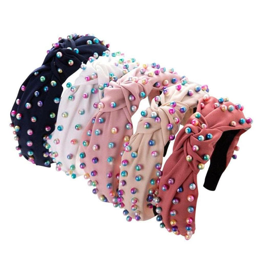 Accessories * | Lola + The Boys Candy Pearl Knot Headband