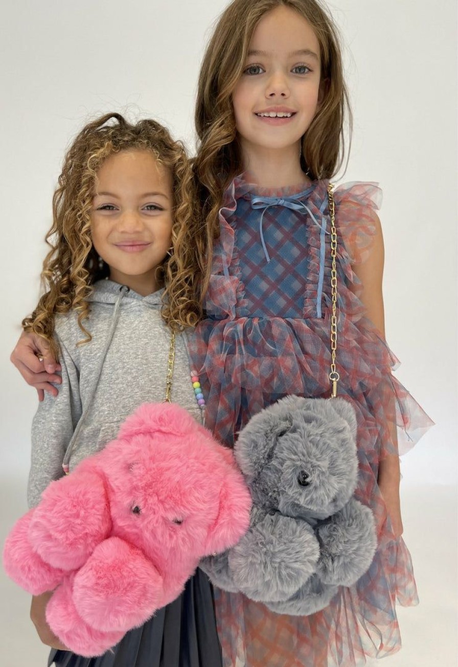 Accessories * | Lola + The Boys Fuzzy Bear Purse New Arrivals