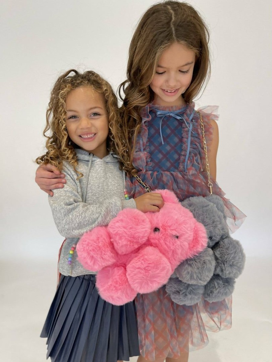 Accessories * | Lola + The Boys Fuzzy Bear Purse New Arrivals