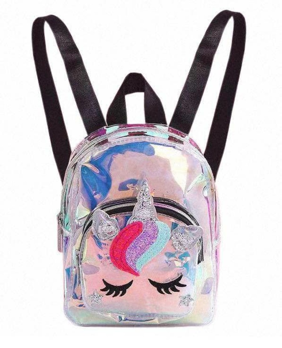 Accessories * | Lola + The Boys Girls Holographic Mini Unicorn Backpack