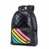 Accessories * | Lola + The Boys Glossy Black Rainbow Backpack