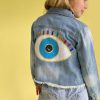 Girls * | Lola + The Boys Girls Evil Eye Gem Denim