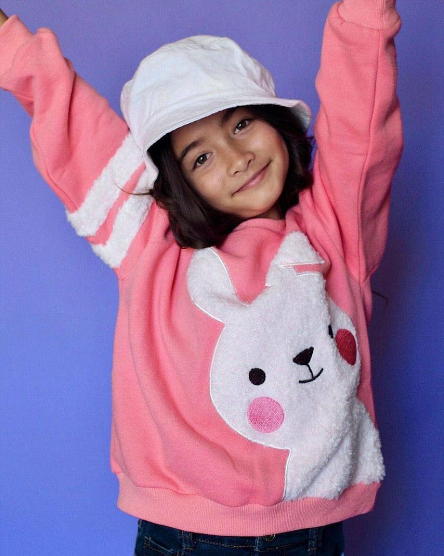 Girls * | Lola & The Boys Blushing Bunny Sweatshirt