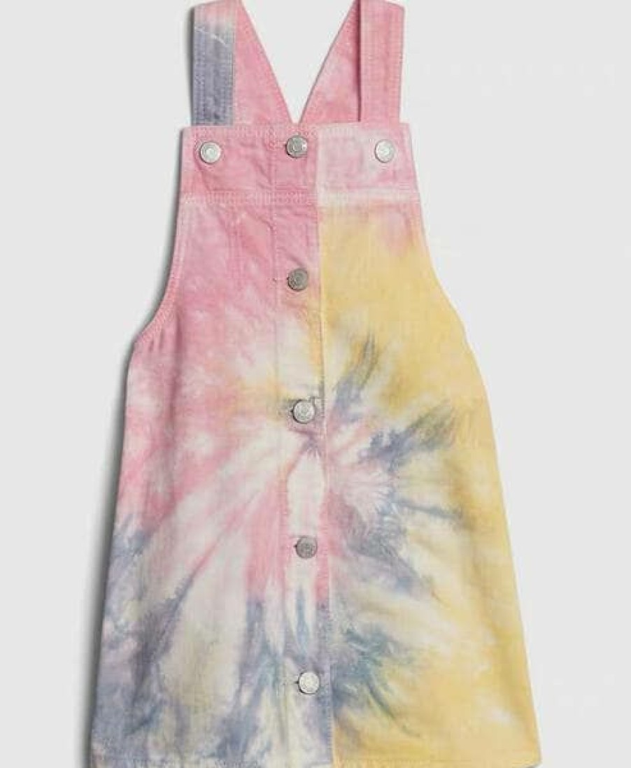 Girls * | Lola + The Boys Tie Dye Denim Jump Dress