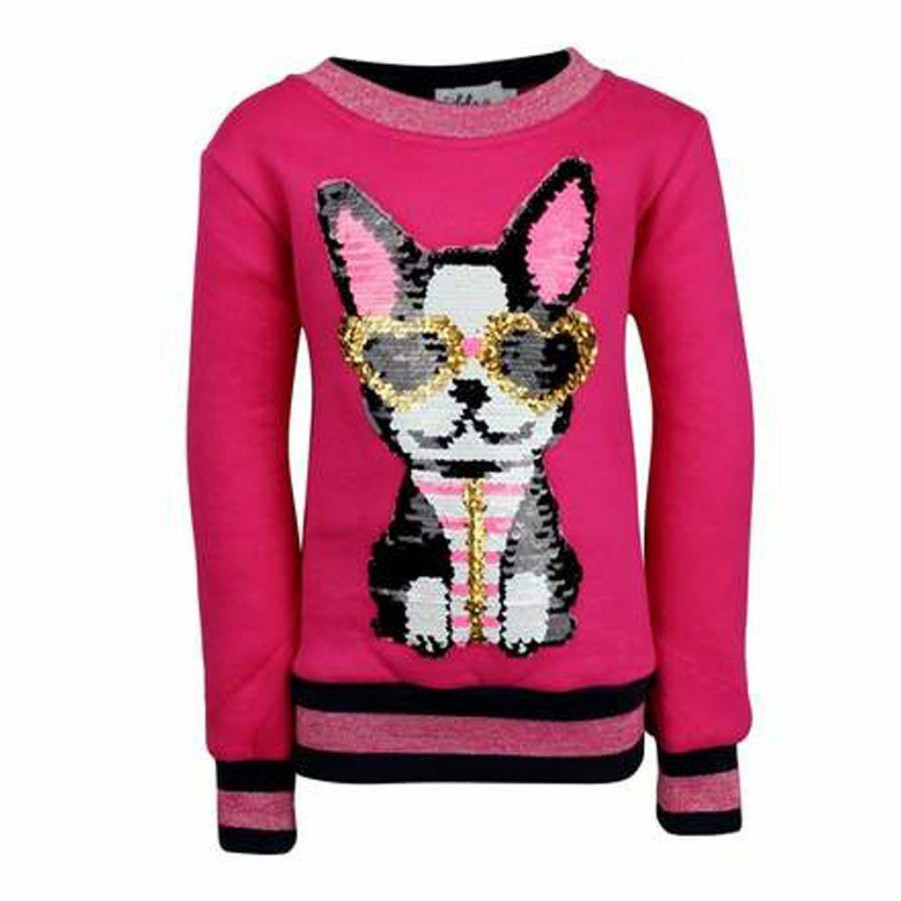 Girls * | Lola & The Boys Golden Pup Sweatshirt Girls