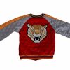 Boys * | Lola + The Boys Tiger Quilted Bomber Red/Grey