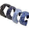 Accessories * | Lola + The Boys Denim Knot Headbands Hair Accessories