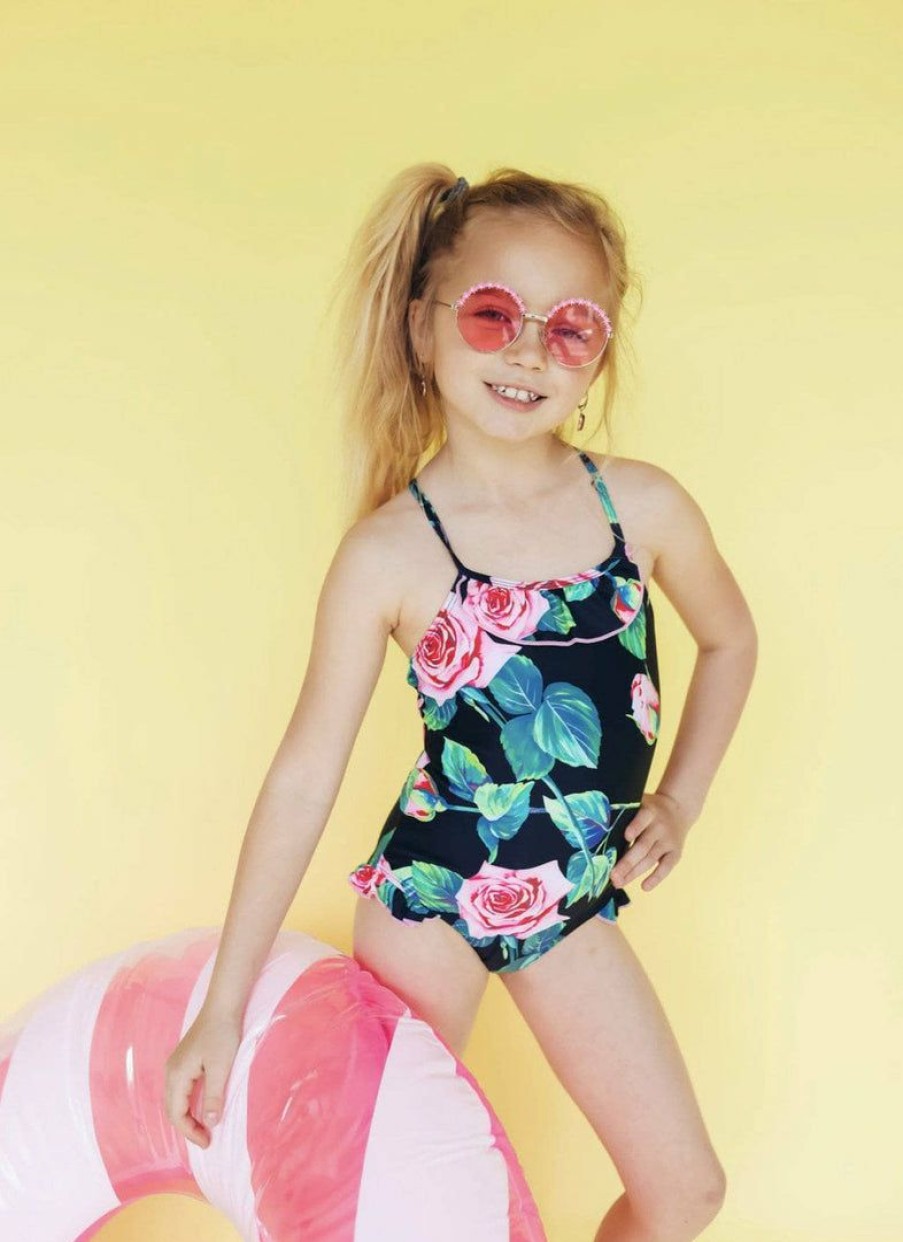 Girls * | Lola + The Boys Rose Garden Swimsuit