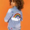 Girls * | Lola + The Boys Somewhere Over The Rainbow Denim Jacket Girls