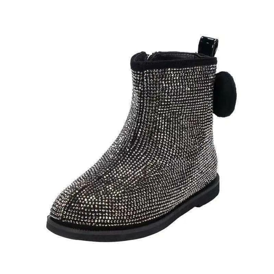 Girls * | Lola + The Boys Girls Shimmer Crystal Booties