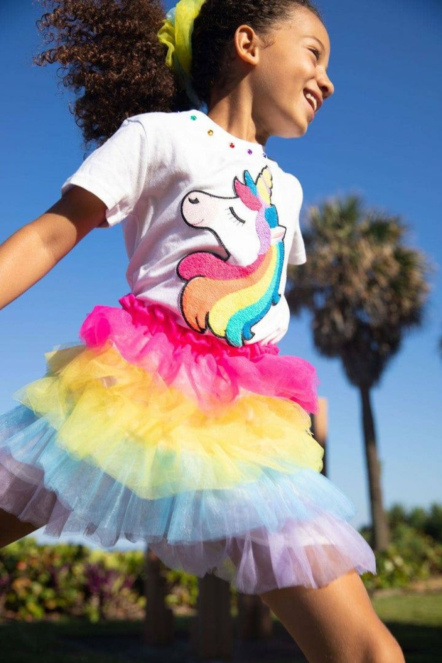 Girls * | Lola + The Boys Rainbow Tutu Skirt Girls