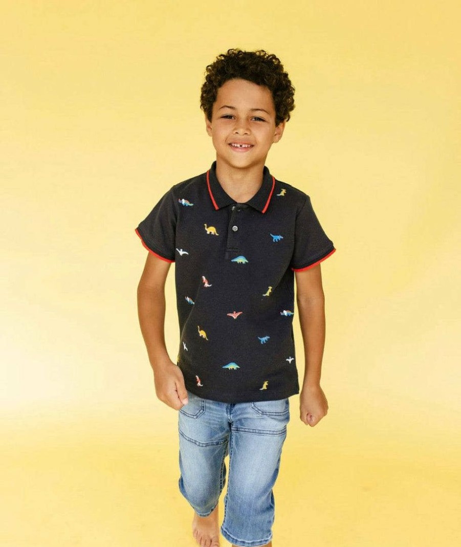 Boys * | Lola + The Boys New Arrivals Dino Polo