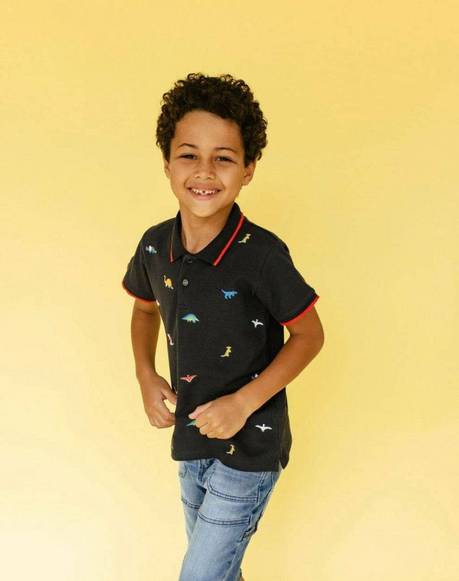 Boys * | Lola + The Boys New Arrivals Dino Polo