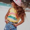 Girls * | Lola + The Boys Rainbow Lips Tank Top