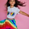 Girls * | Lola + The Boys Rainbow Sunnies Tee