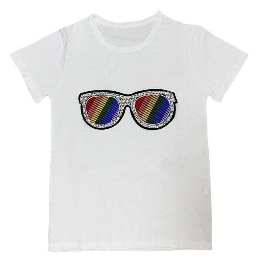 Girls * | Lola + The Boys Rainbow Sunnies Tee