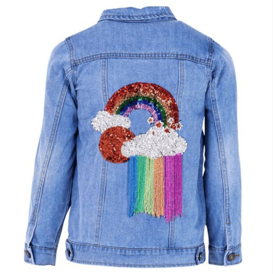 Girls * | Lola + The Boys Rainbow Tassel Denim