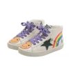 Girls * | Lola + The Boys Girls Rainbow Smiley Hi Top Sneaker