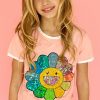 Girls * | Lola + The Boys Happy Daisy Ringer Tee Shirt Girls