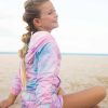 Girls * | Lola + The Boys Pastel Tie Dye Windbreaker Set Girls