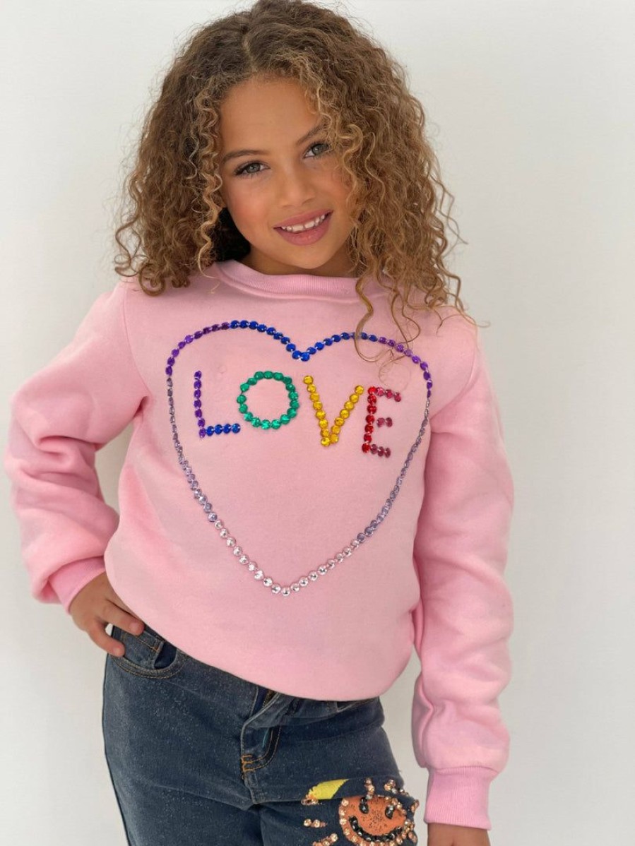 Girls * | Lola + The Boys Light Bright Love Sweatshirt