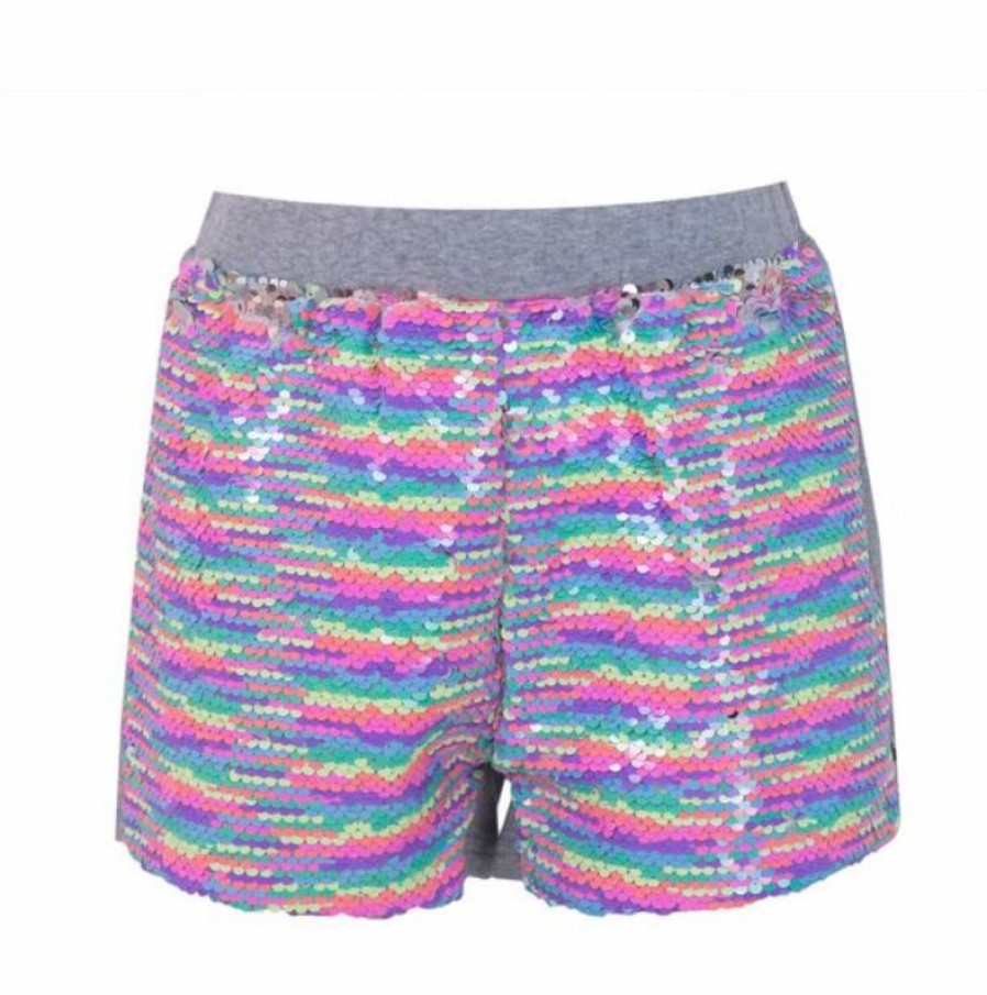 Girls * | Lola + The Boys Neon Vibes Sequin Flip Shorts