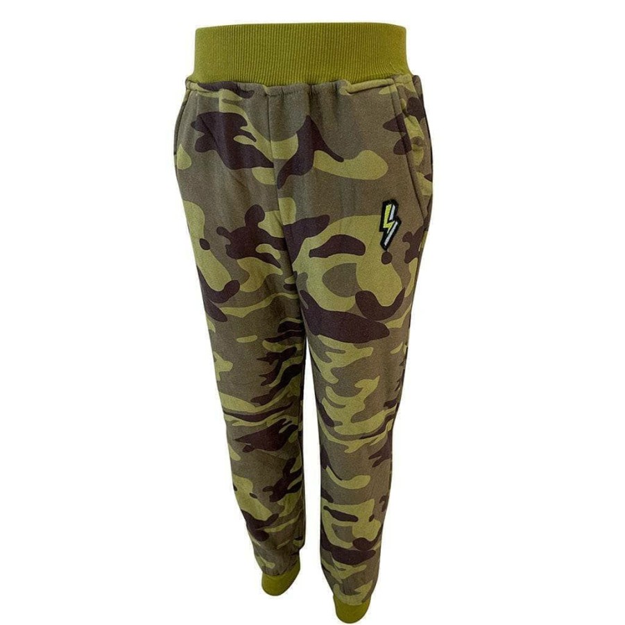 Boys * | Lola & The Boys Boys Bam Camo Joggers | Lola And The Boys Army Green