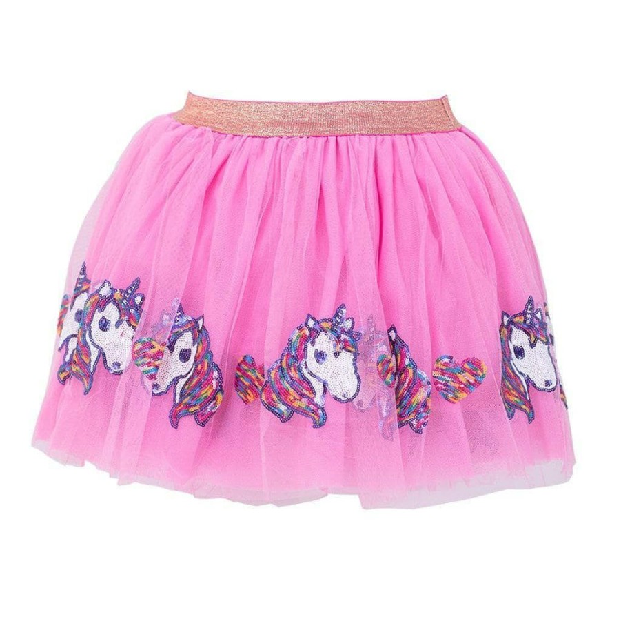 Girls * | Lola + The Boys Girls Pink Sequin Unicorn And Hearts Tutu