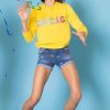 Girls * | Lola + The Boys Chicago Gem Sweatshirt Yellow New Arrivals