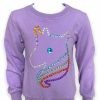 Girls * | Lola + The Boys Beaded Gems Unicorn Sweatshirt New Arrivals