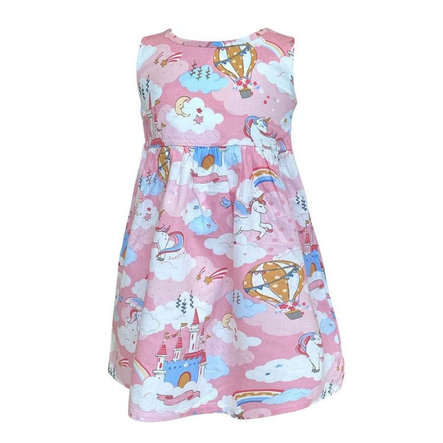 Girls * | Lola + The Boys New Arrivals Unicorn Daydream Dress