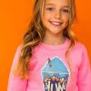 Girls * | Lola + The Boys Peachy Yum Sweatshirt