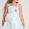 Girls * | Lola + The Boys Tiered Stars Sequin Dress New Arrivals Silver