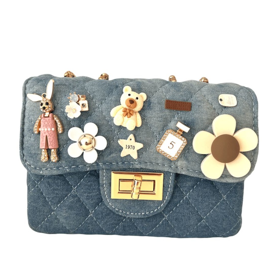 Accessories * | Lola + The Boys Denim Charm Purse New Arrivals