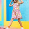 Girls * | Lola + The Boys Smiley Flowers Dress