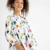 Girls * | Lola + The Boys Girls Fashionista Bunny Dress White