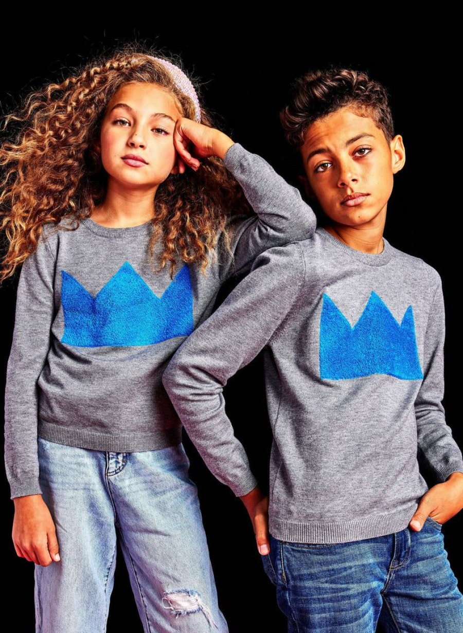 Girls * | Lola & The Boys Royalty Puff Sweater