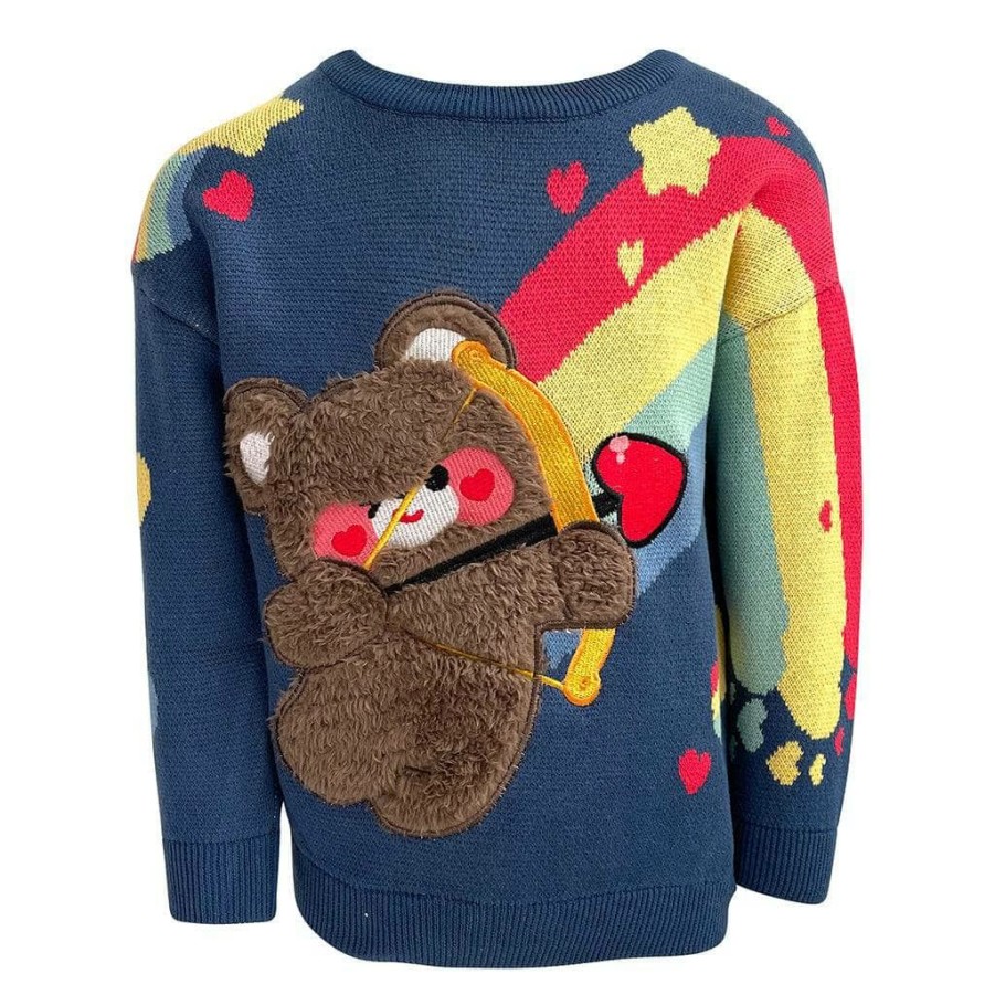 Girls * | Lola + The Boys New Arrivals Cupid Bear Love Sweatshirt