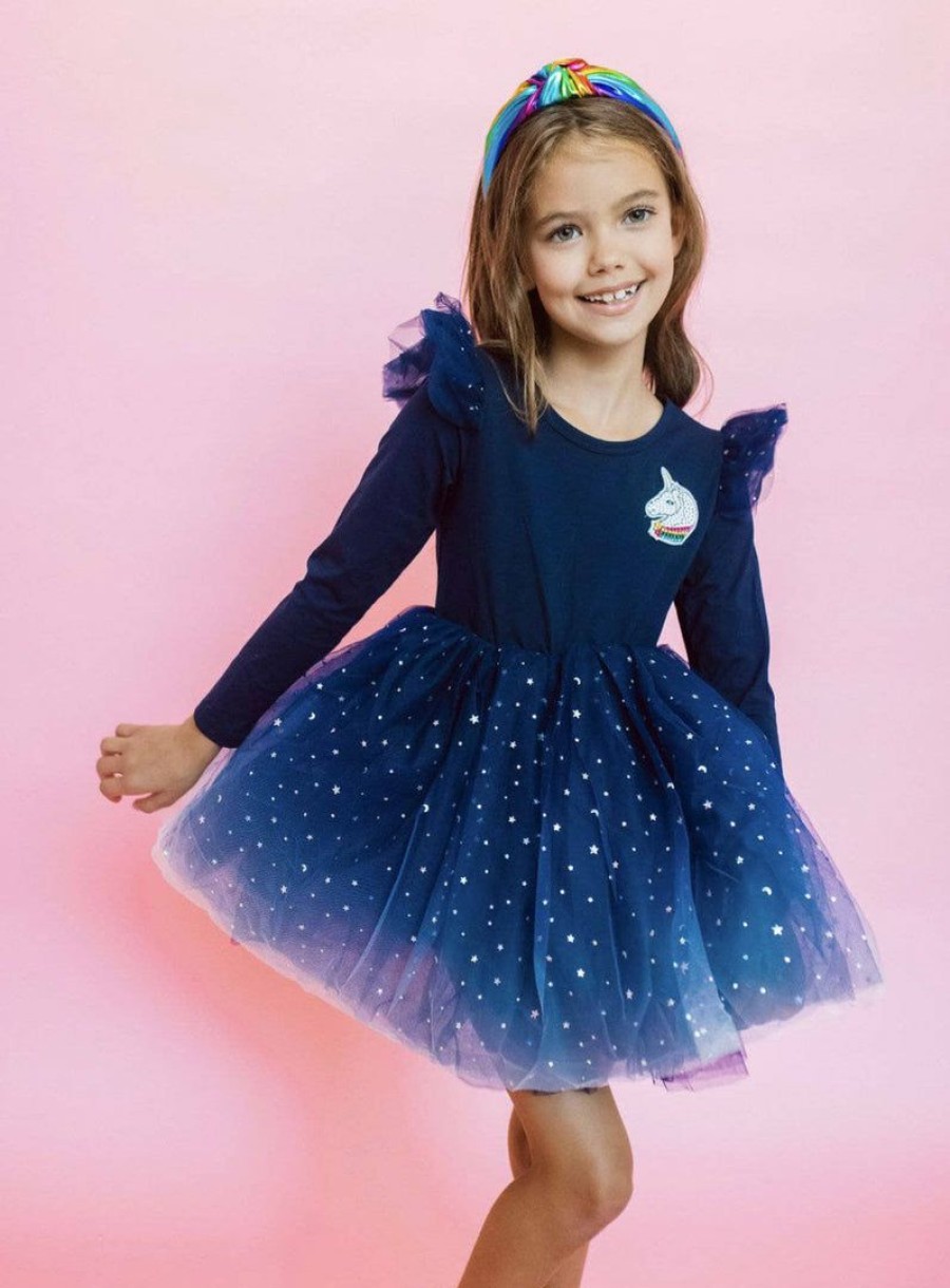 Girls * | Lola + The Boys Girls Unicorn Stardust Tutu Dress