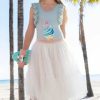 Girls * | Lola And The Boys Spin And Dream Sparkle Midi Skirt Girls