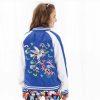 Girls * | Lola + The Boys Girls Unicorn Satin Bomber Blue