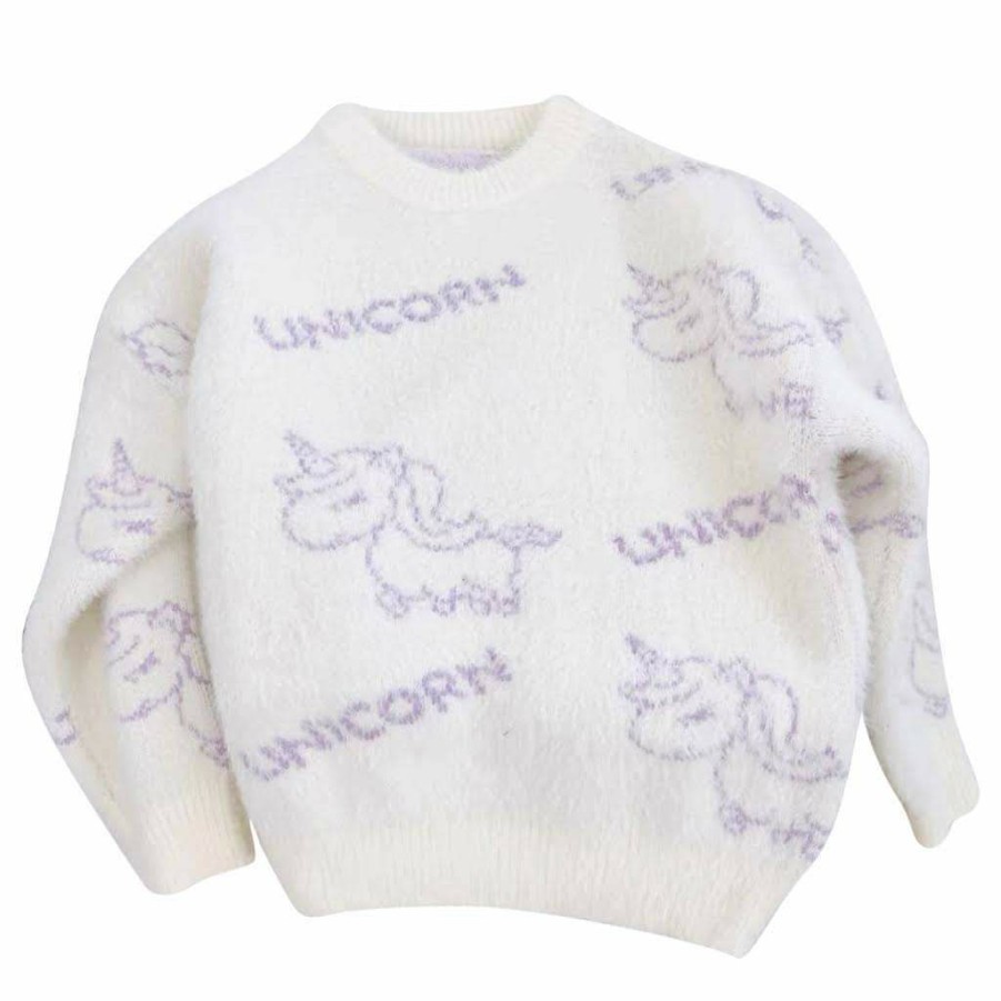 Girls * | Lola & The Boys New Arrivals Unicorn Lover Sweater