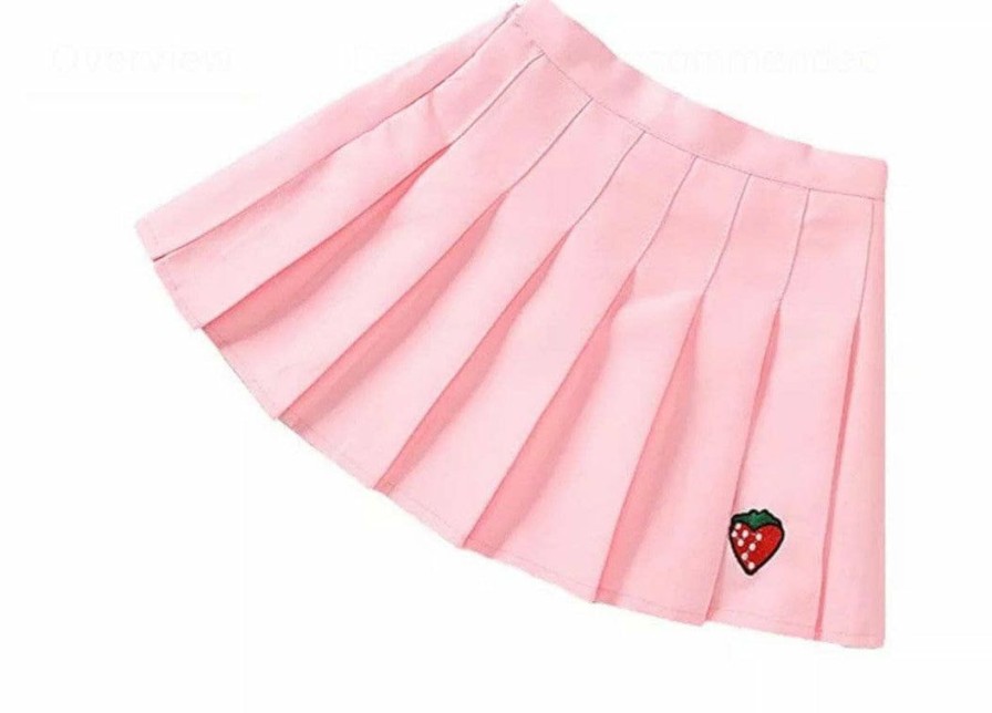 Girls * | Lola + The Boys New Arrivals Strawberry Tennis Skirt