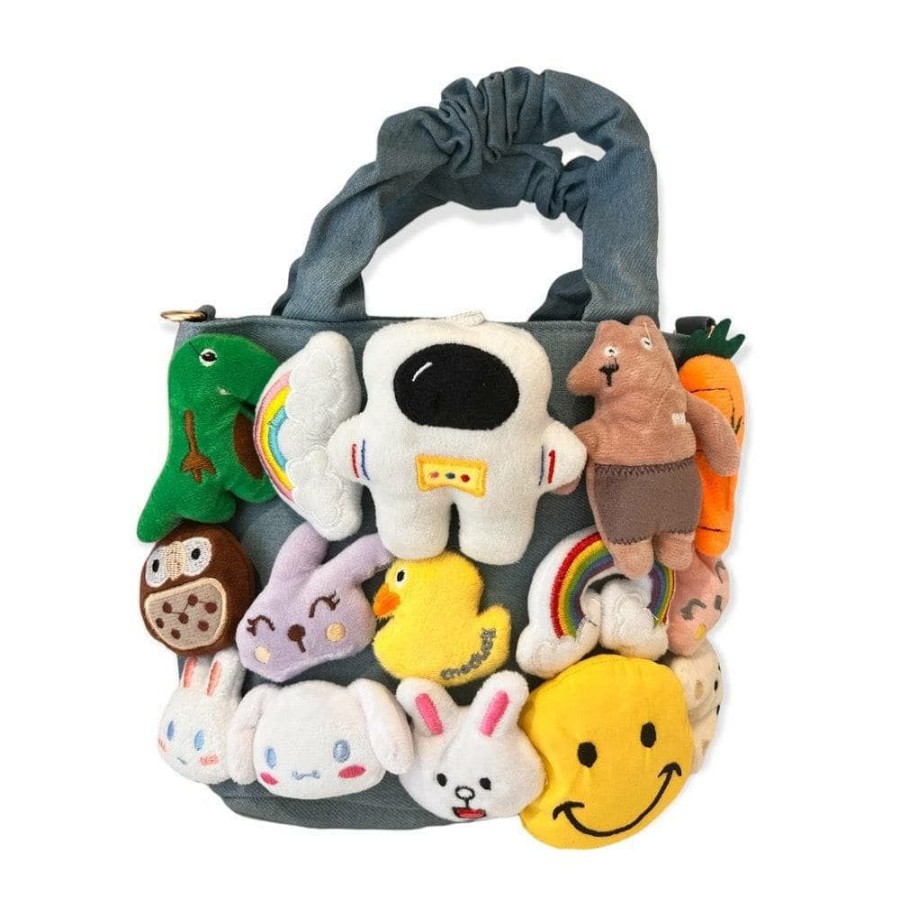 Accessories * | Lola + The Boys New Arrivals Plushie Surprise Denim Purse