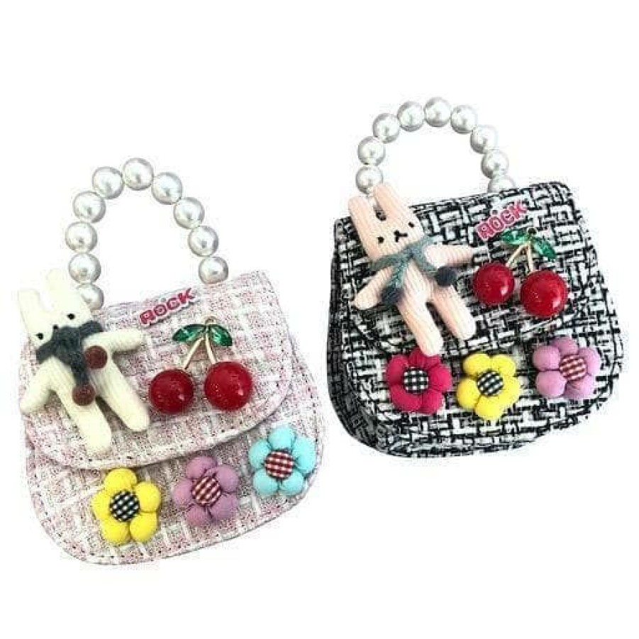 Accessories * | Lola + The Boys Mini Tweed Cherry Rock Purse